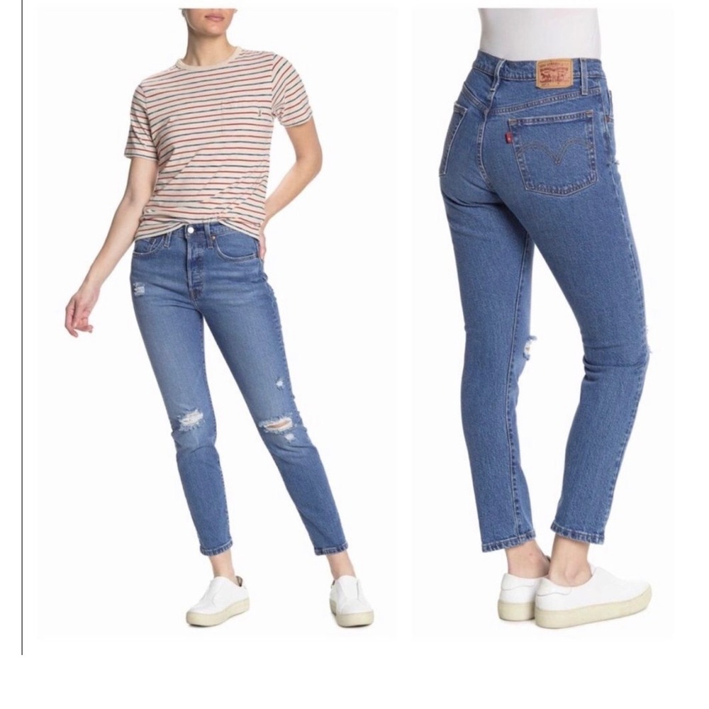 Levi's 501 Skinny Distressed High Rise Jeans 29x28